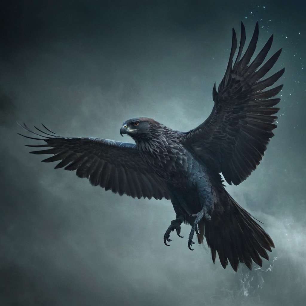 bird, gothic, photomanipulation, flying, ravens