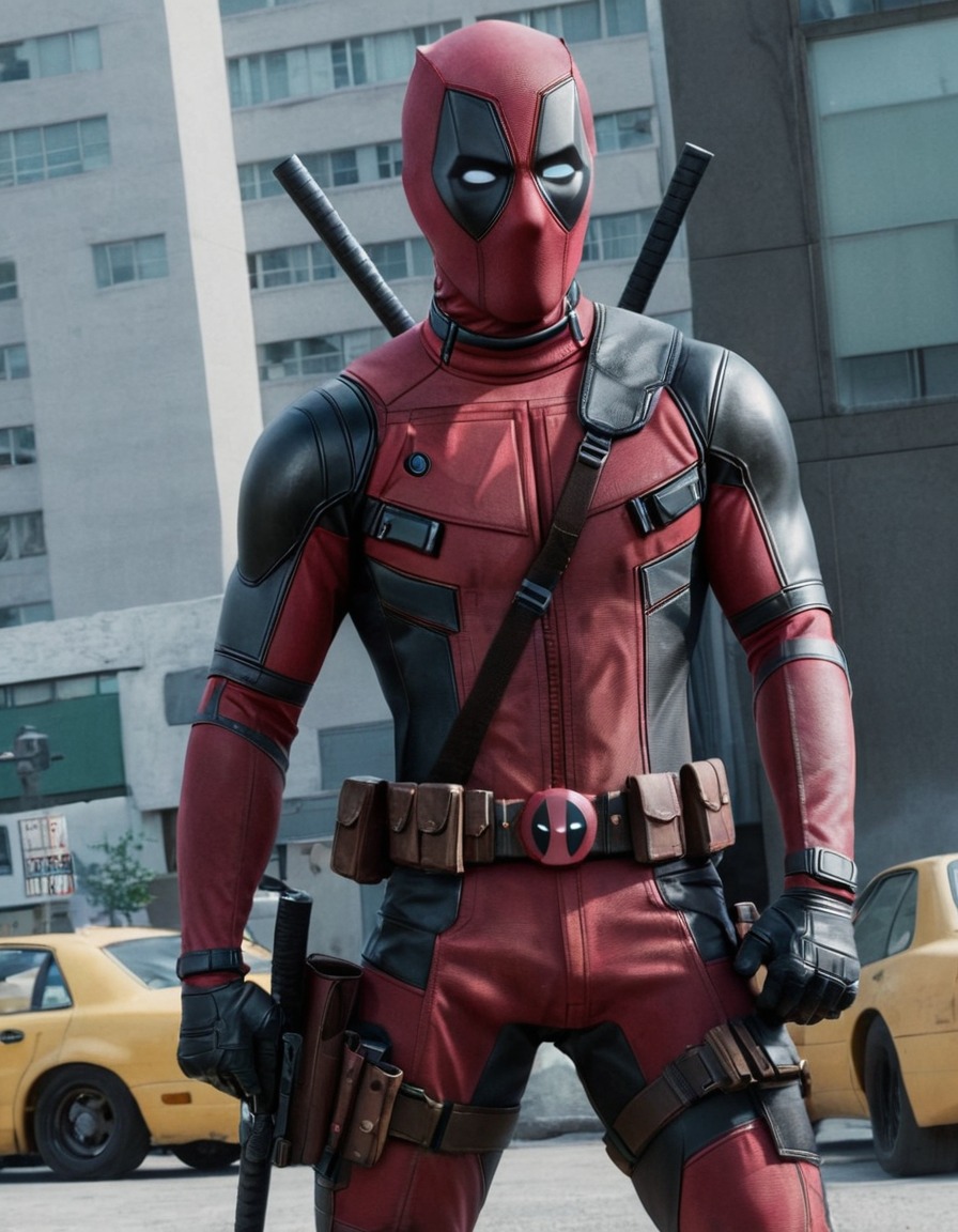 deadpool, 2016, art, painting, movie scene, wade wilson, ryan reynolds