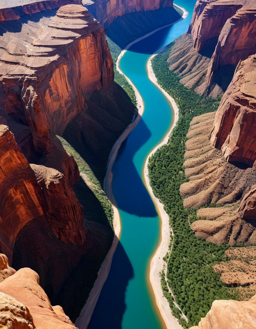 nature, landscape, canyon, river, erosion