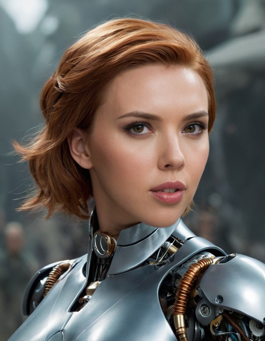 robot, scarlett johansson, artificial intelligence, sci-fi, actress, futuristic, technology