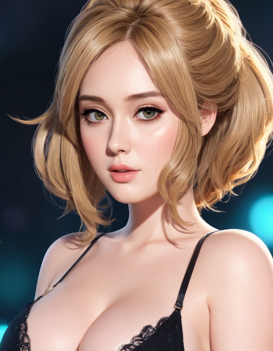 adele, anime, music artist, singer, fan art, japanese animation, character design