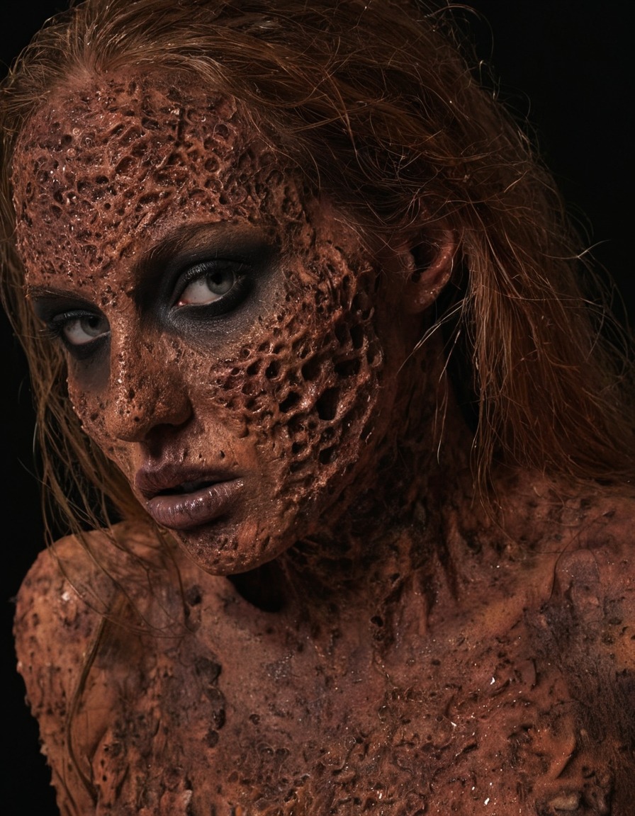 mutation, woman, female, toxic substances, skin condition, sci-fi, body modification