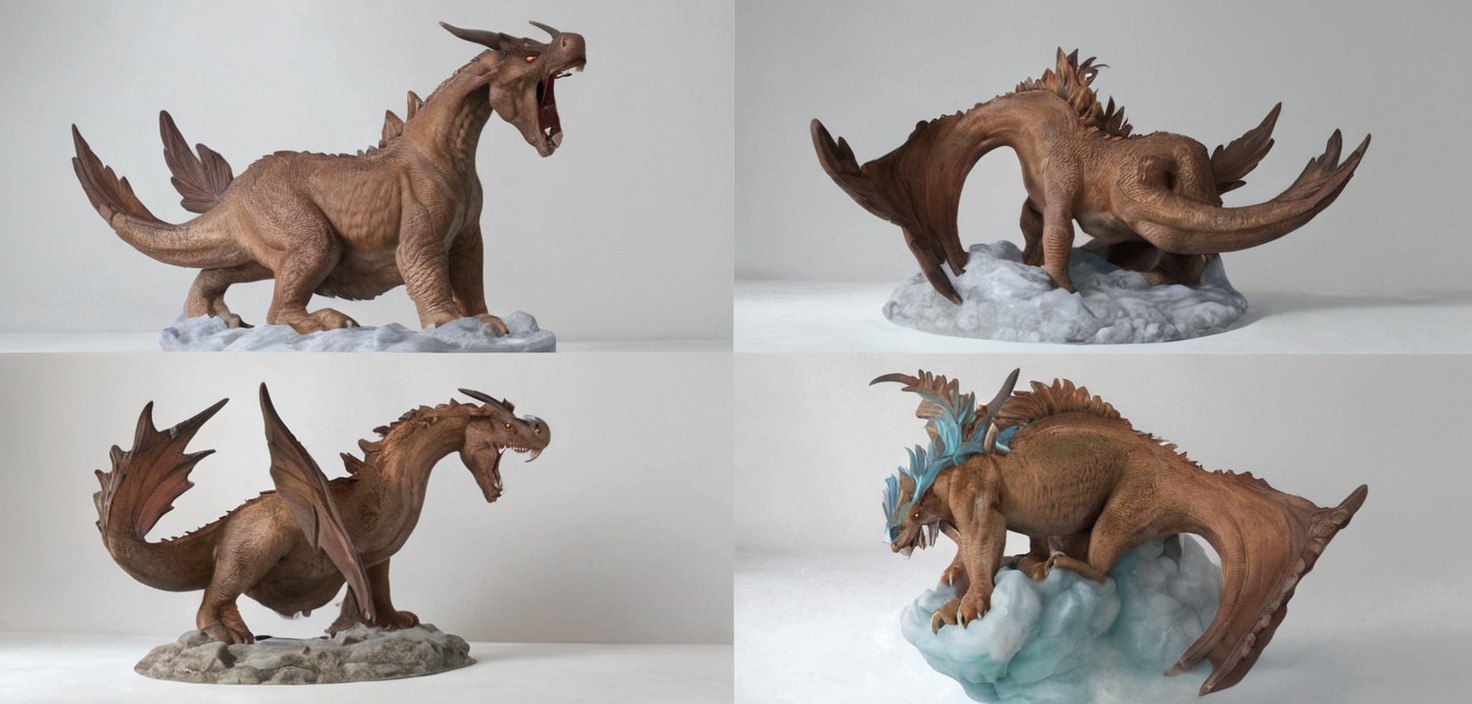 dragon, creature, sculpture, monsterhunter, claysculpture, videogame, wyvern