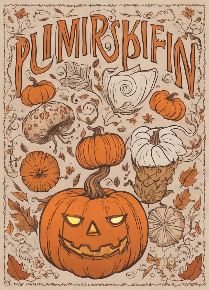 vintage, spooky, halloween, illustrator, dreamup, pumpkinspice, ai_art