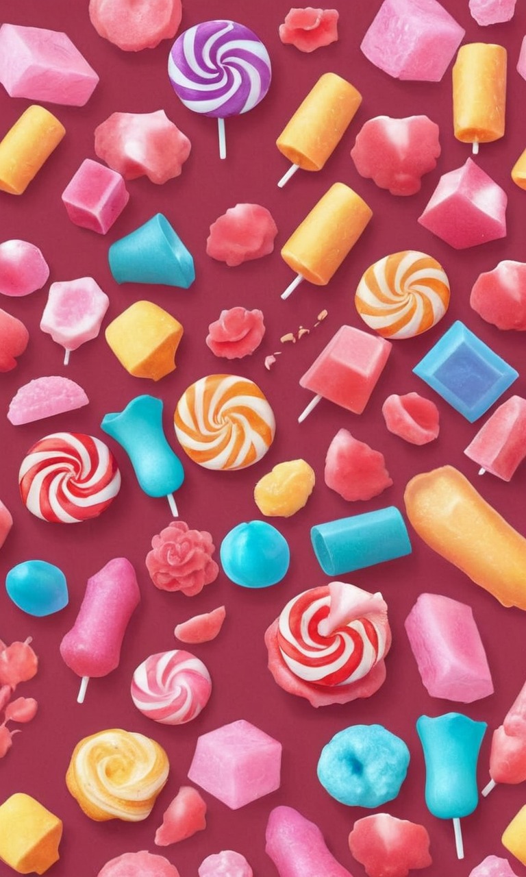 wallpaper, candy, pixelated, sweets