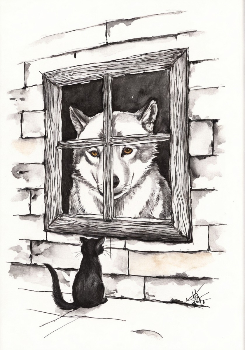 cat, dog, death, ghost, painting, stories, virginia, west, white, window, wolf