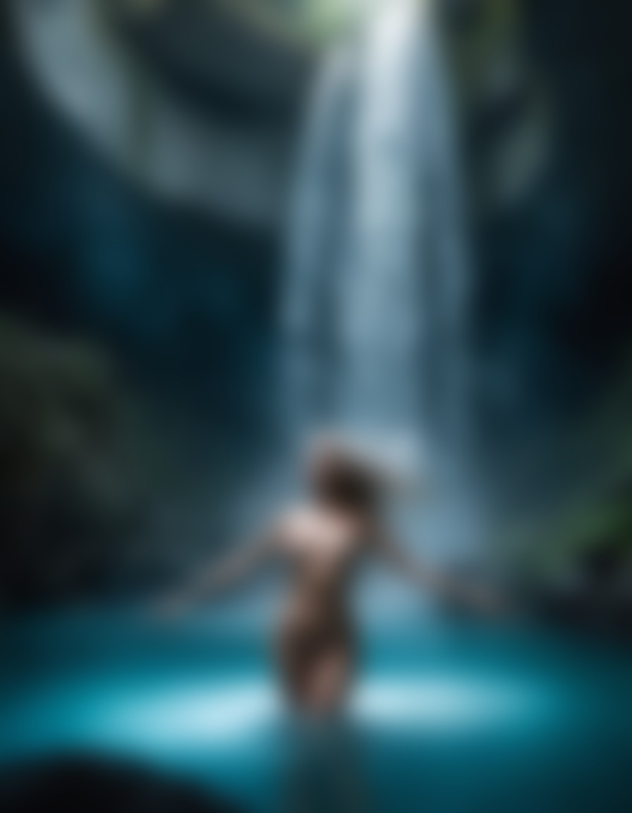 heaven, angels, zombies, female, majestic, waterfalls, crystal-clear pools