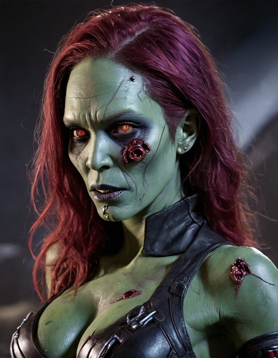 zombie, gamora, guardians of the galaxy, marvel, undead, horror, sci-fi