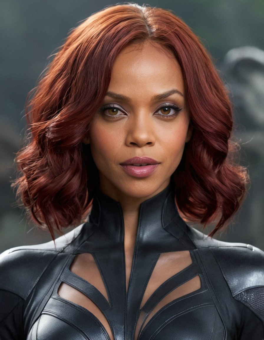 black widow, zoe saldana, marvel, actress, superhero, avengers