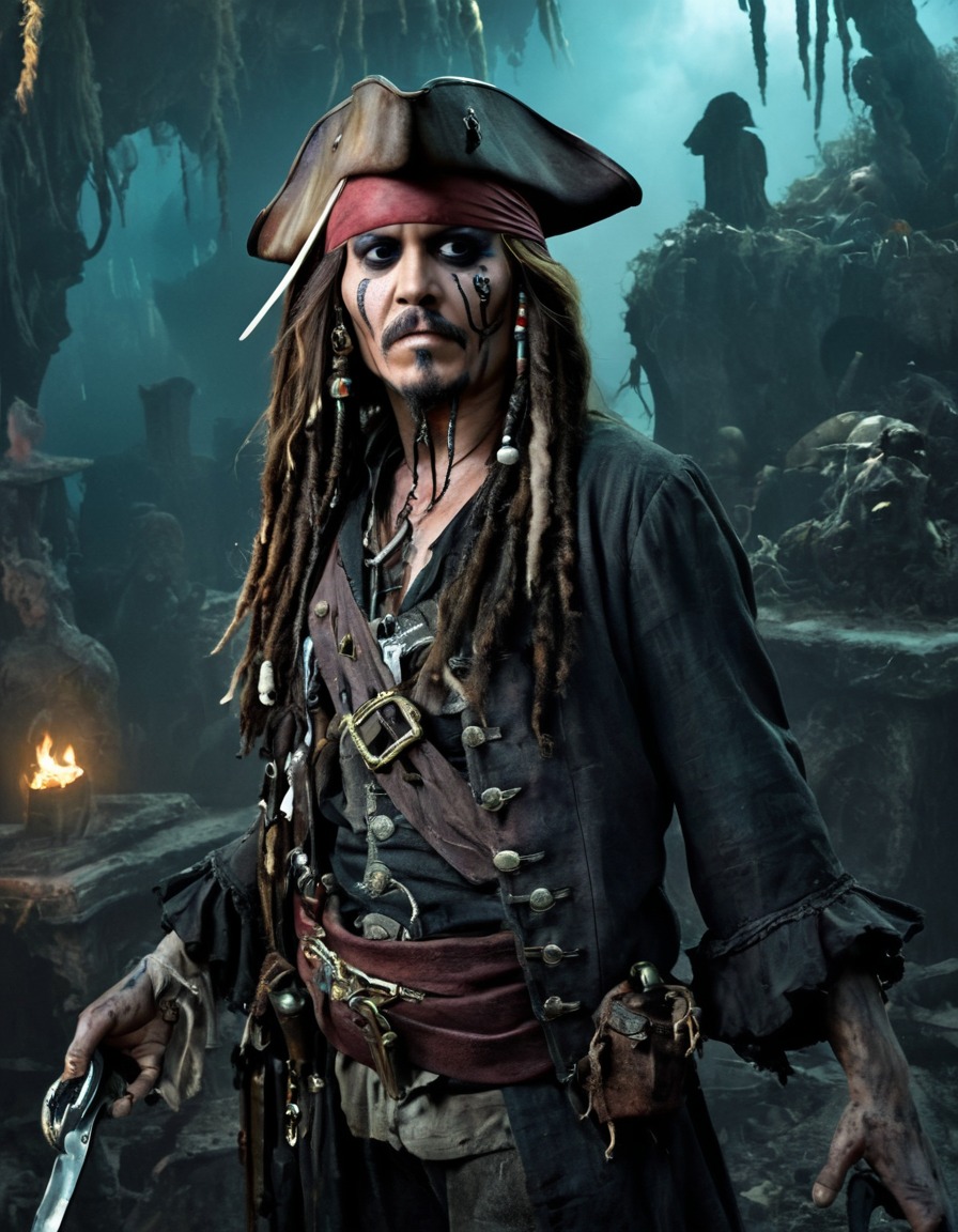 jack sparrow, pirates of the caribbean, zombie, haunted, pirate ship cemetery