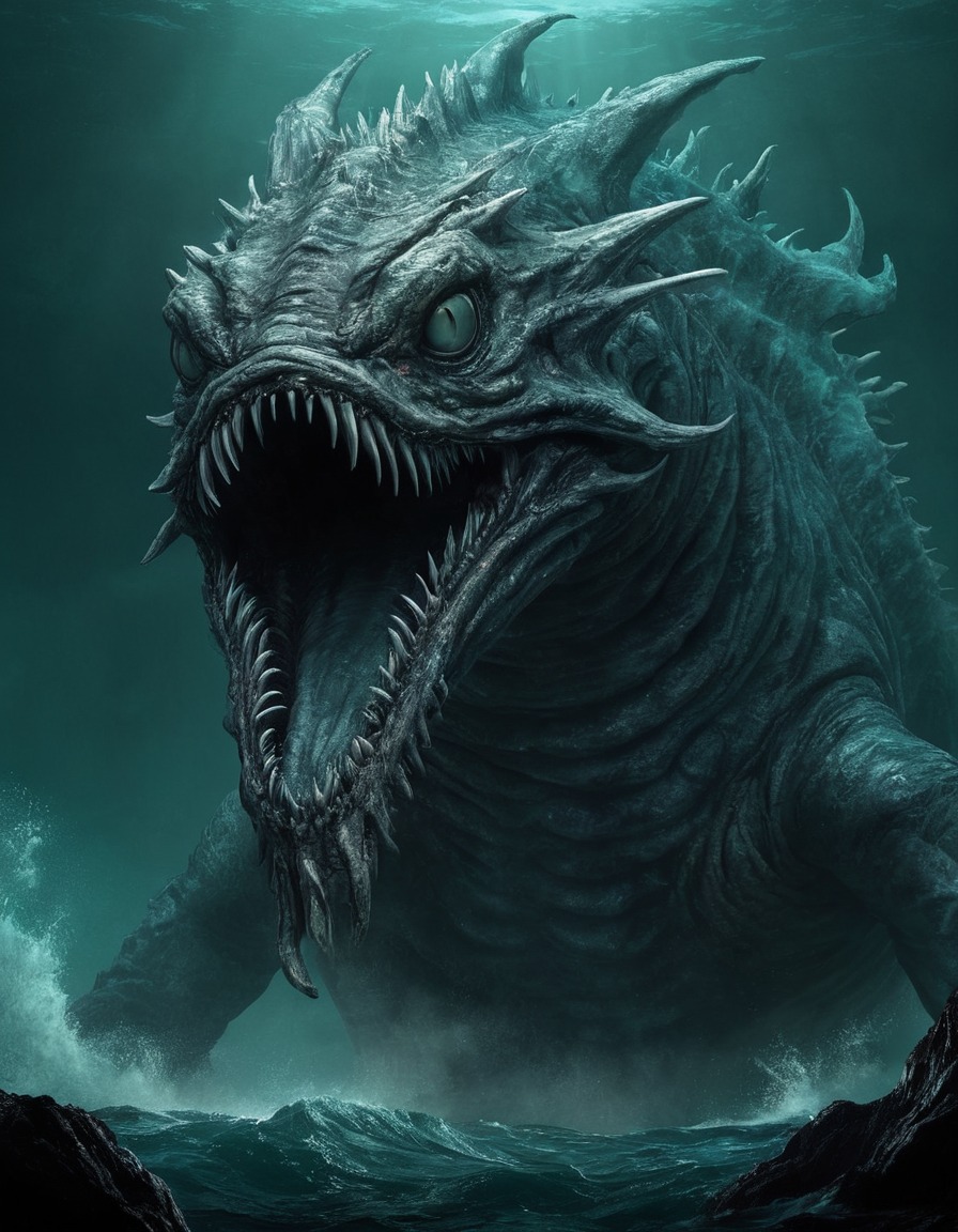 leviathan, sea monster, mythology, horror, frightening, terrible, mythical creature