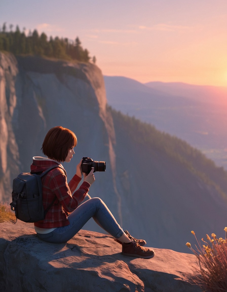 max caulfield, life is strange, video game, photography, sunset, games, girls from games