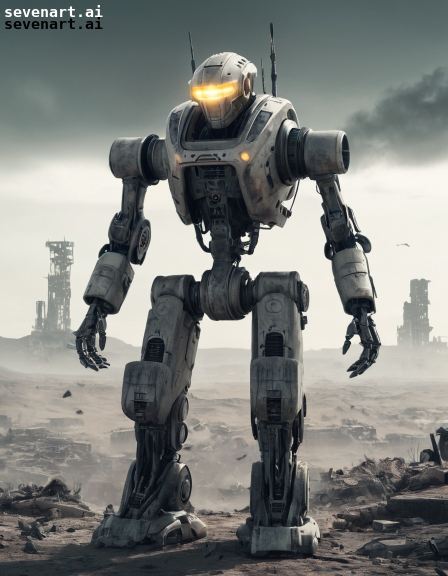 futuristic, robot, post-apocalyptic, design, sci-fi, robots