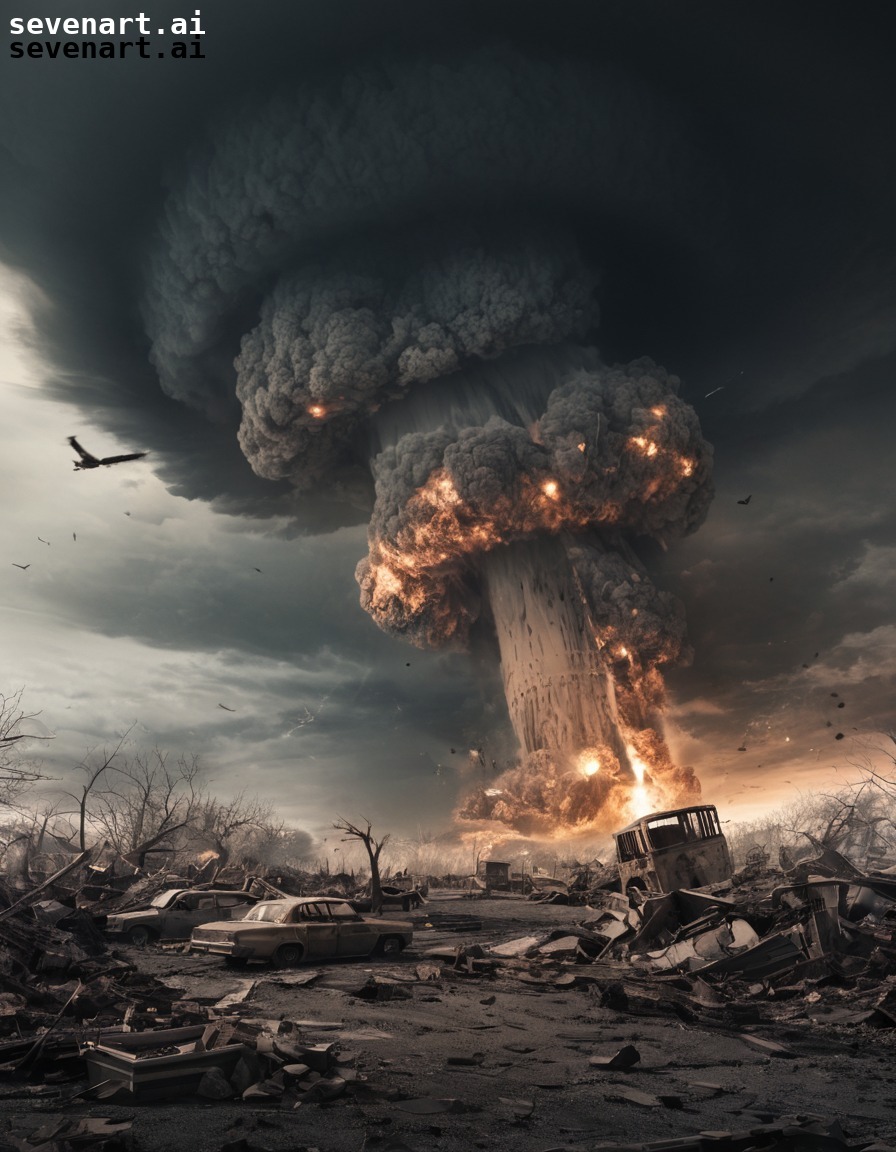 destruction, devastation, chaos, panic, nuclear apocalypse, nuclear weapon, atomic bomb