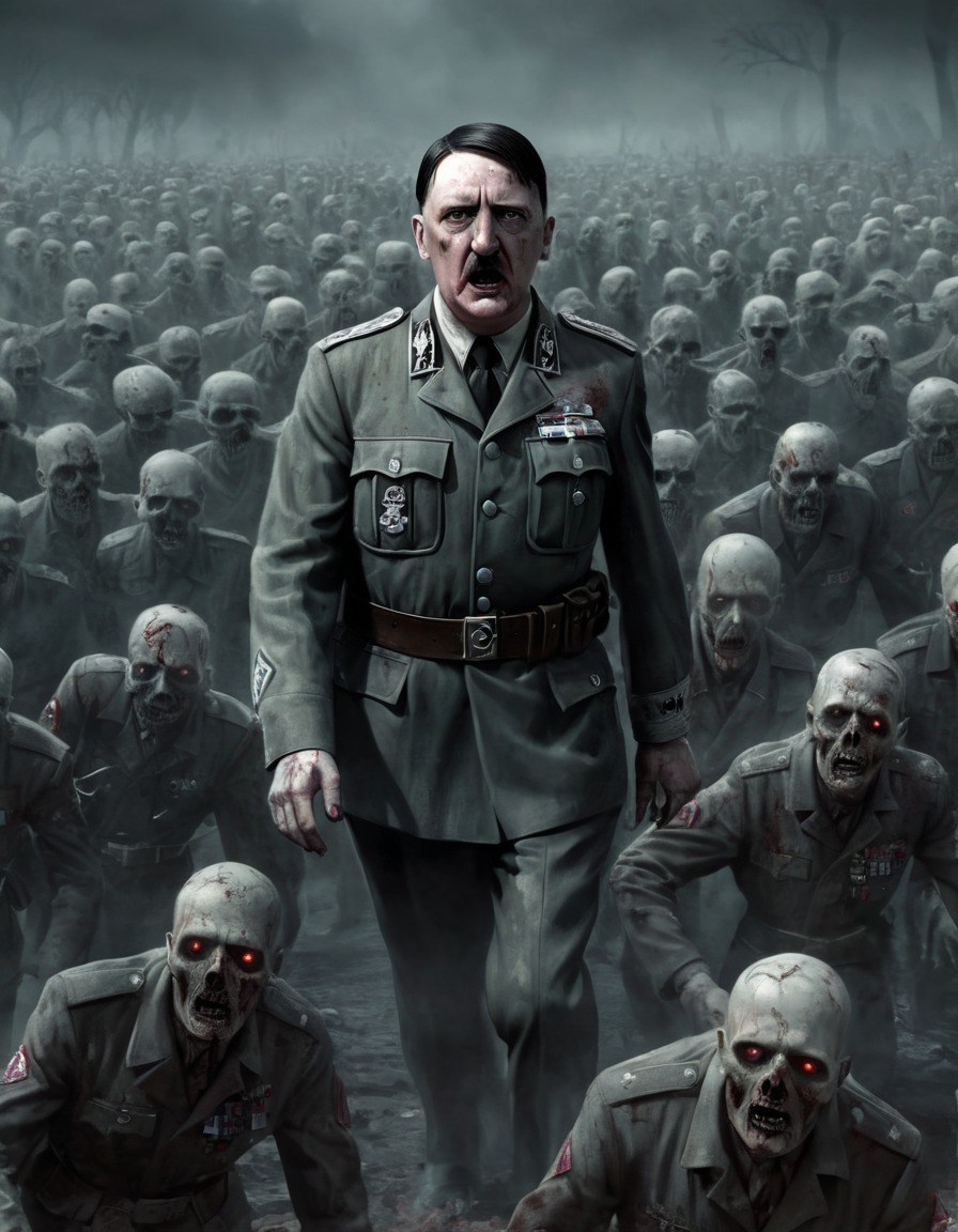 adolf hitler, zombie, undead soldiers, horror, world war ii, alternate history