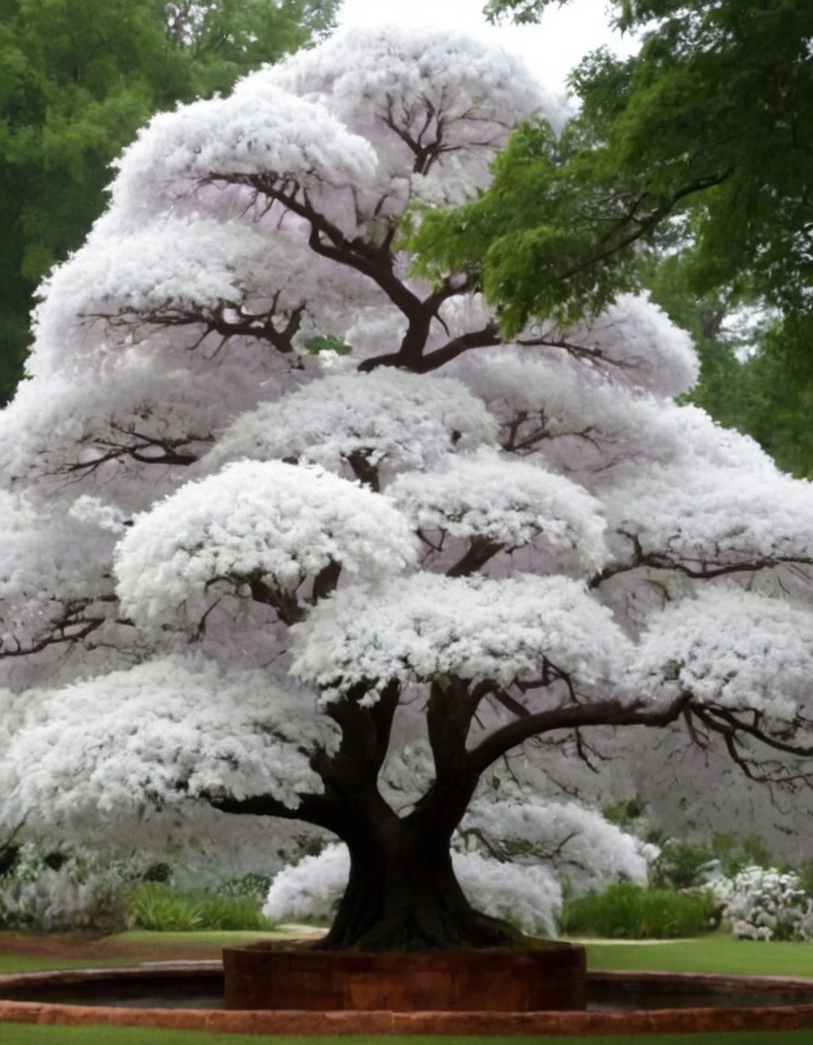 asian trees, white blossoms, chinese fringetree, deciduous trees, fringe-like blooms, snowy white caps, beautiful trees, wow, nature, gardening, worthy of travel