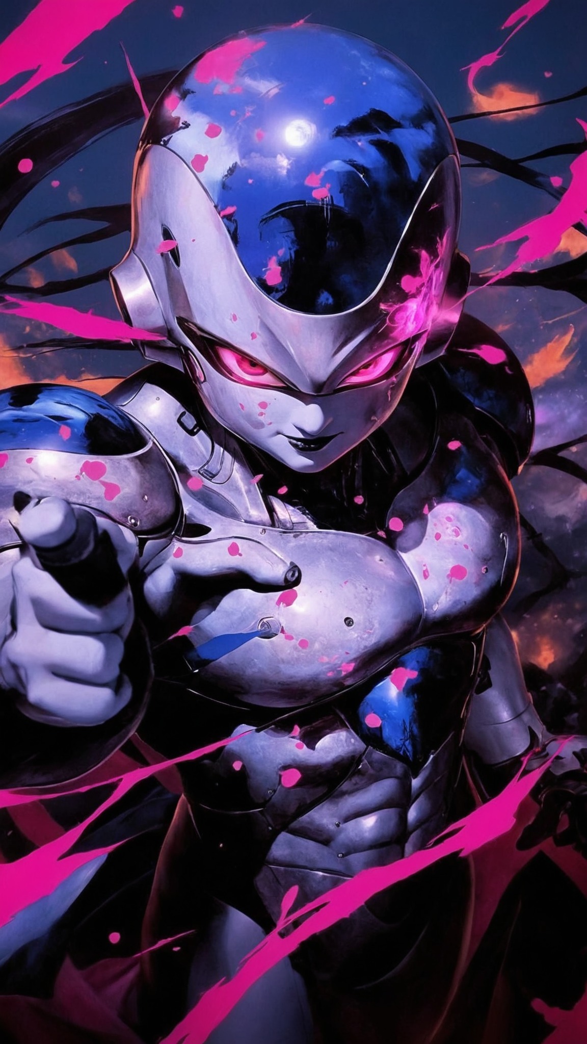 frieza, dragonball z, dbz, art, purple, anime