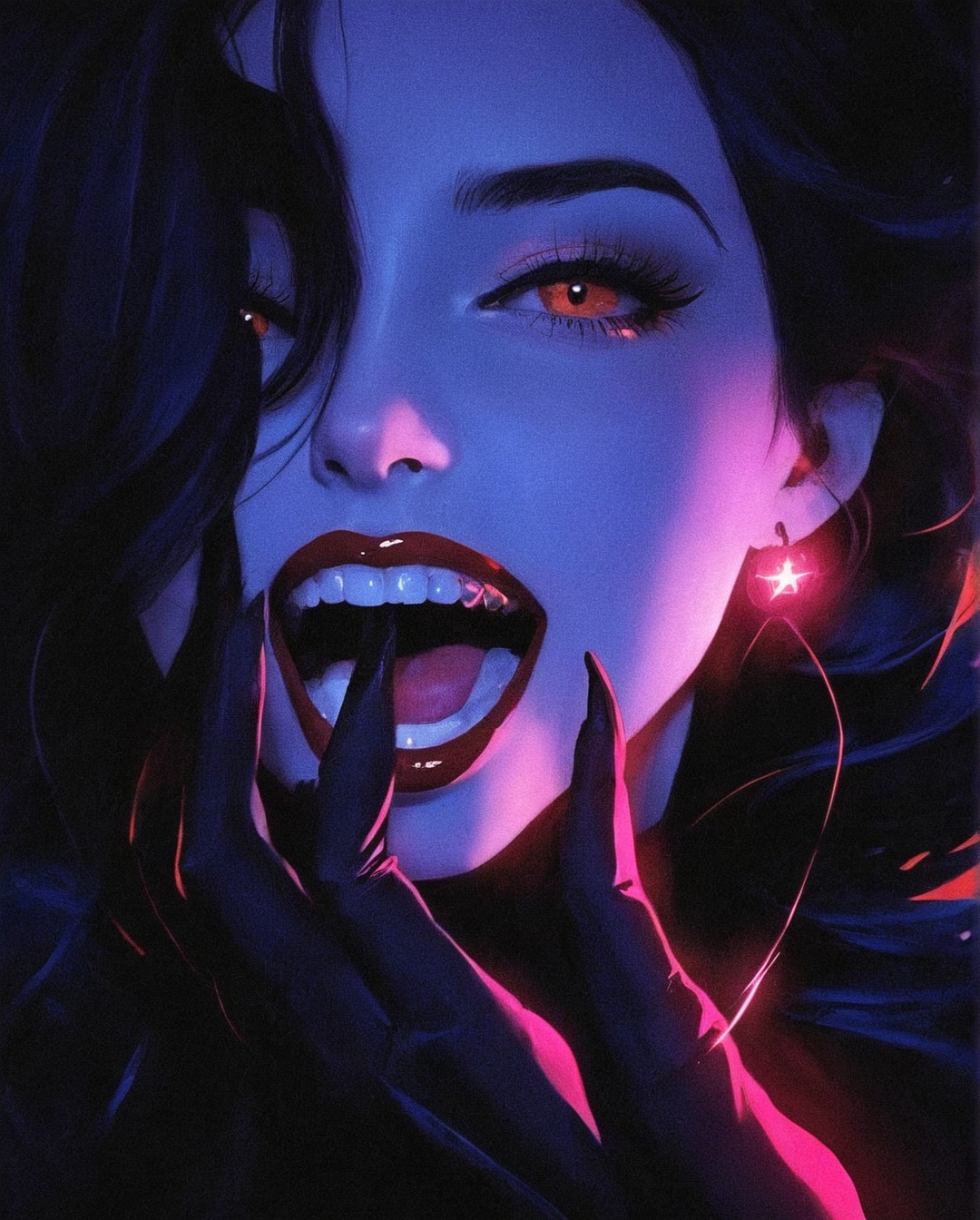 fullmetal alchemist, lust, art, purple, anime, sexy, pink, neon, aesthetic