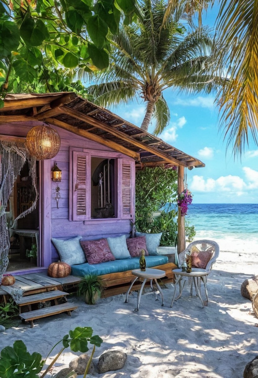 paradise, tropical, summer, beach, mood, travel, wanderlust, adventure, go outdoors, pink, cabins