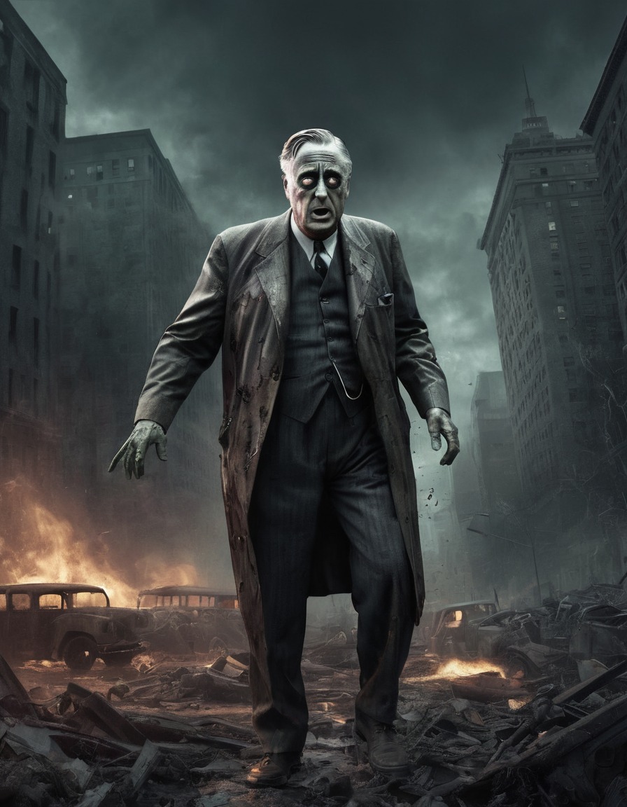 franklin roosevelt, zombie, post-apocalyptic, havoc, undead, leader