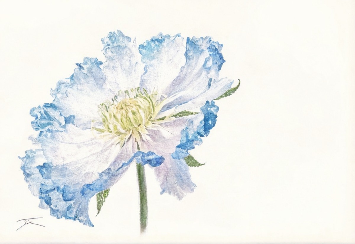 carandache, disegno, drawing, fiori, flowers, traditionalart, traditionaldrawing, scabiosa, matitecolorate, disegnonaturalistico