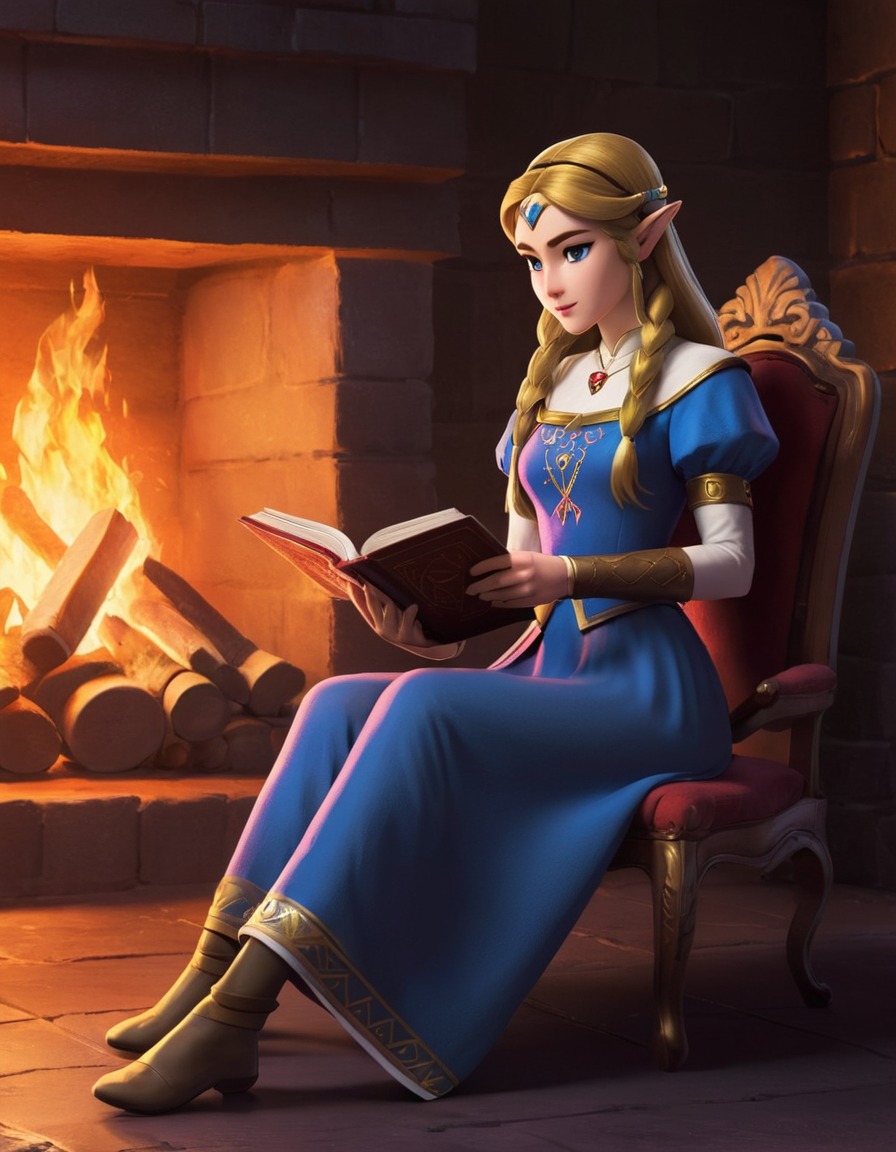 royalty, fantasy, reading, fireplace, relaxation, games, girls from games