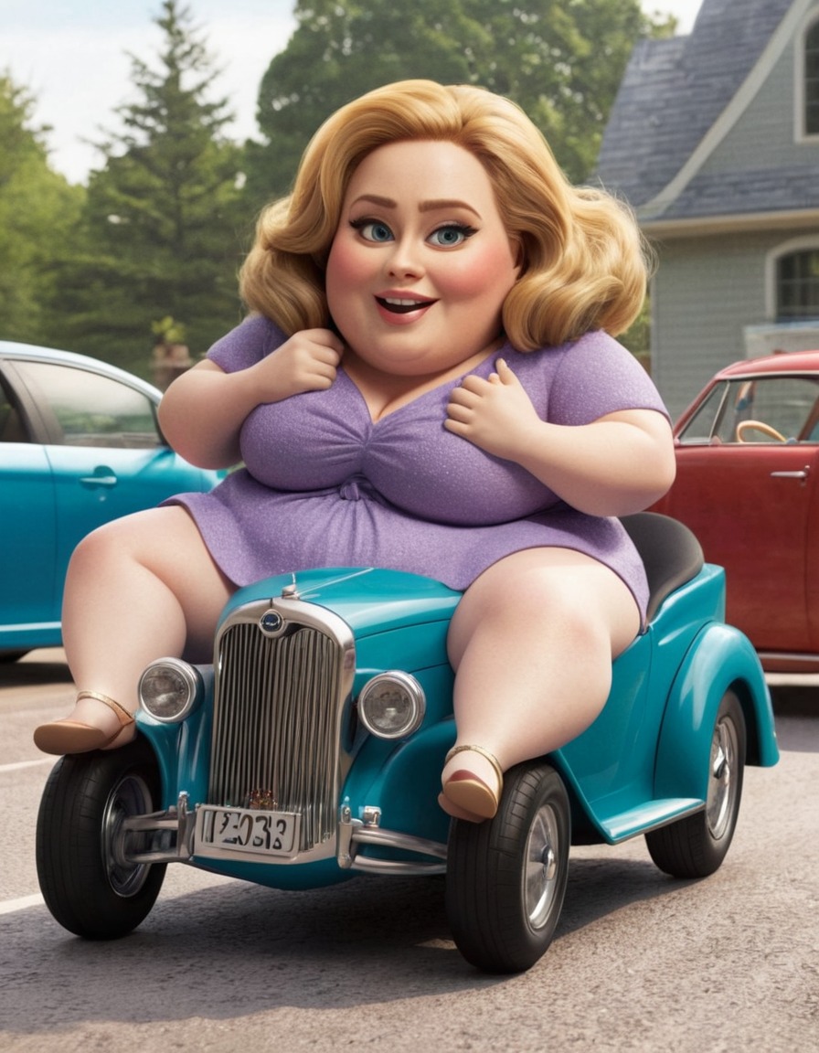 adele, car, comical, humor, celebrity, fat