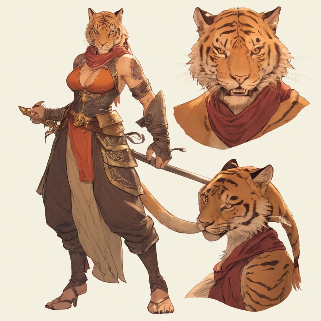 characterdesign, adoptable, adoptablesopen, dnd, characterconcept, fantasycharacter, anthro, anthrofemale, anthrofurry, anthropomorphic, characterart, characteroriginal, charactersheet, dndcharacter, fantasy, fantasyart, furryanthro, tigeranthro, tigergirl, tigerstripes, dndcharacters, character_design, adoptadoptable, adoptableadopt, anthroadoptable, anthro_female, dndcharacterart, midjourney, midjourneyart, midjourneyartwork