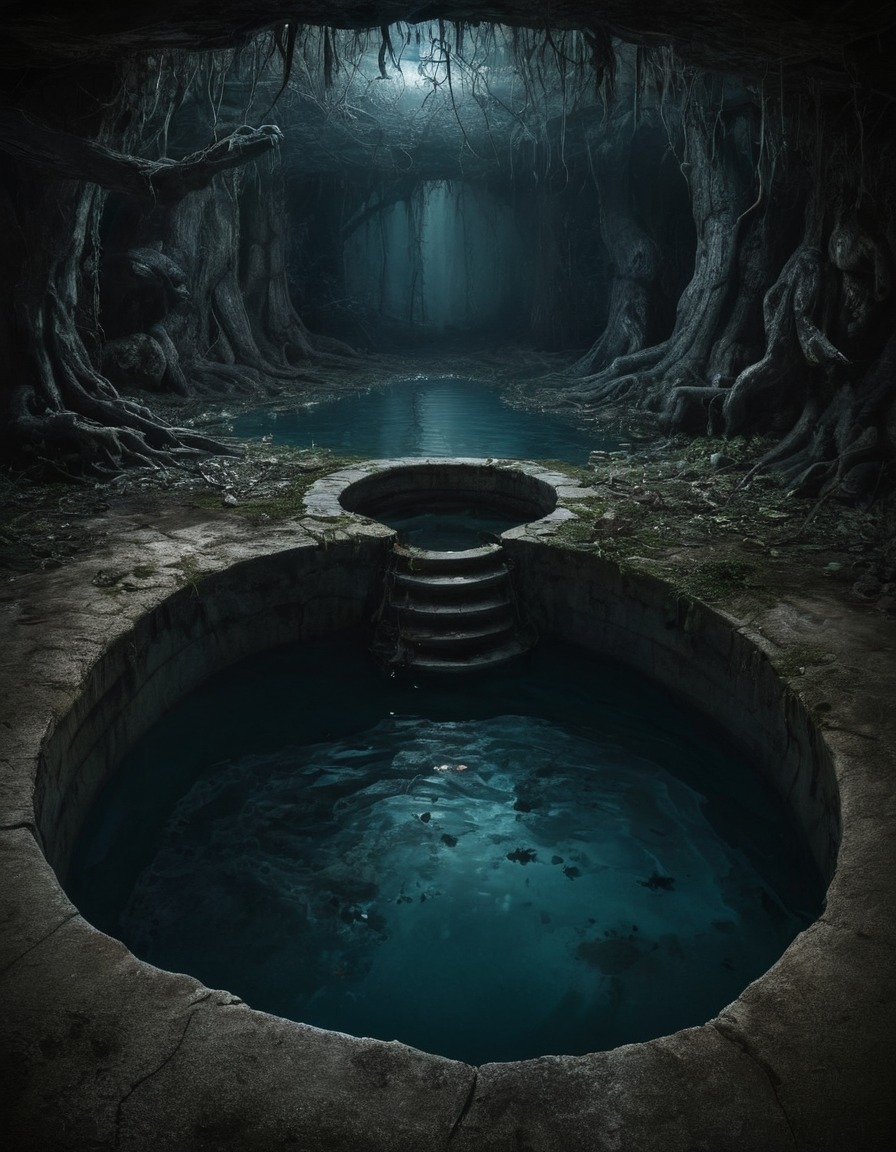 mystical, mirroring pool, hidden truths, enchanted, divination, prophecy