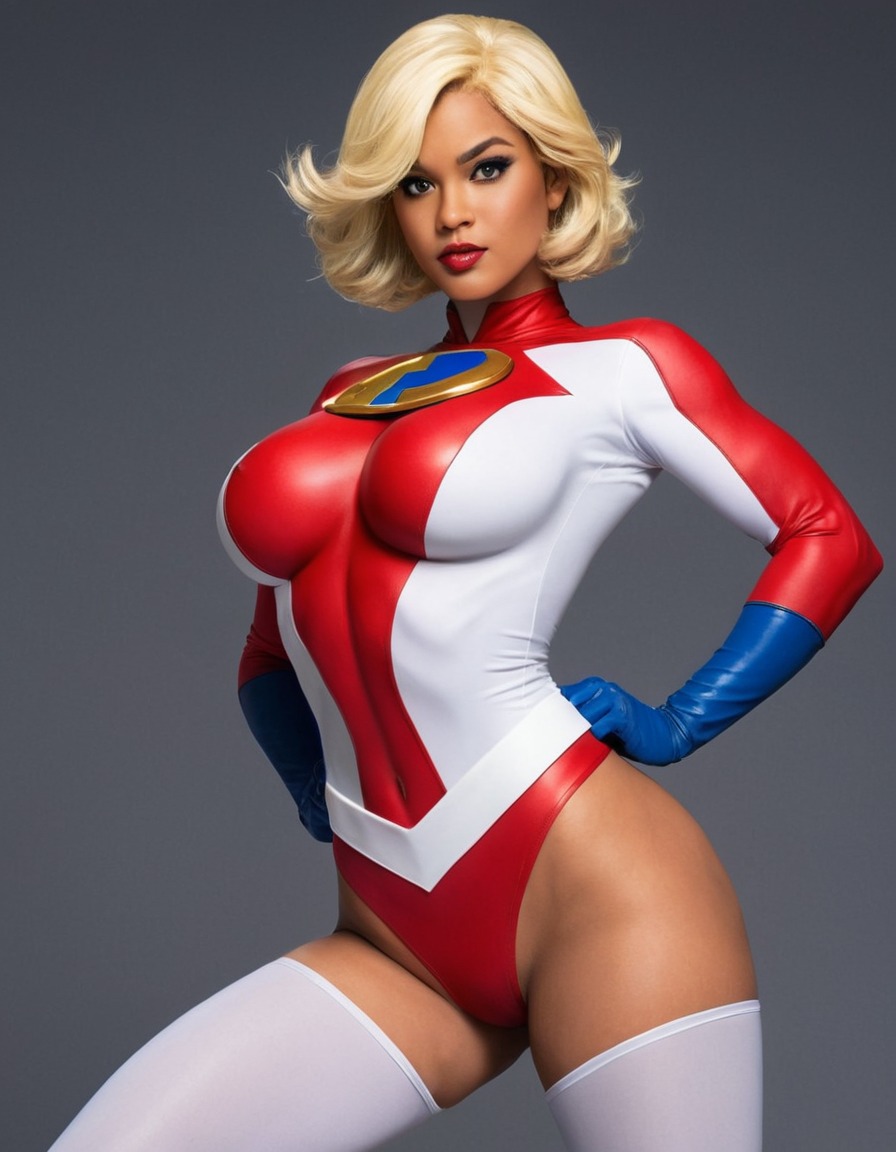 power girl, dc comics, superhero, comic book, illustration, sexy, painted