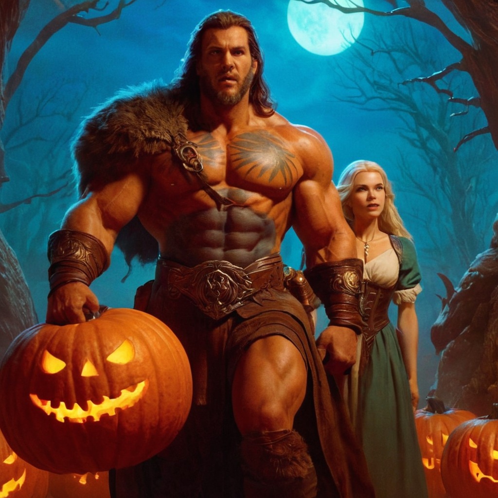 warrior, barbarian, fantasyart, beautiful, bing, conceptart, family, halloween, originalcharacters, spooky