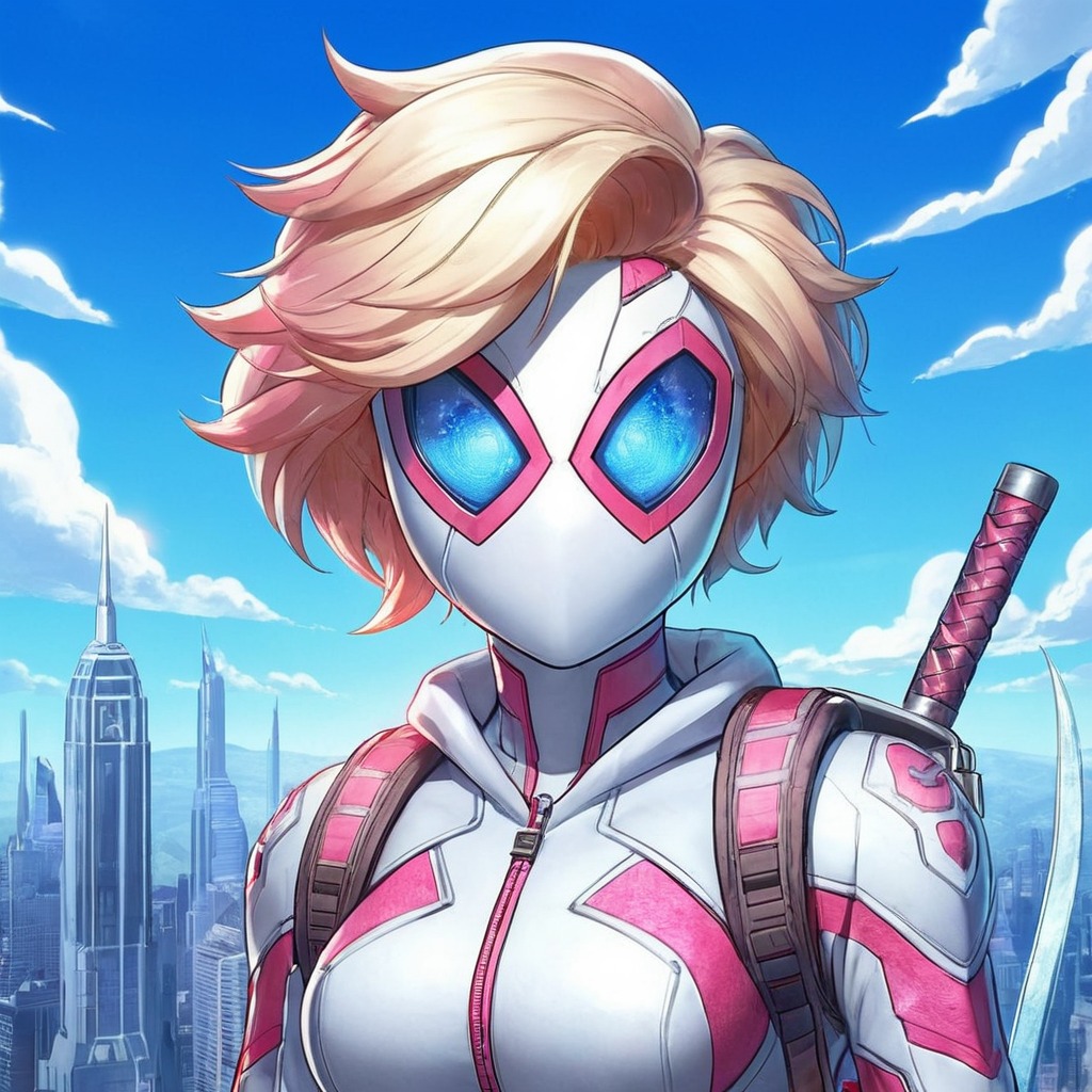 digitalart, fanart, videogamefanart, spidergwen, characterdesign, superhero, cartoon