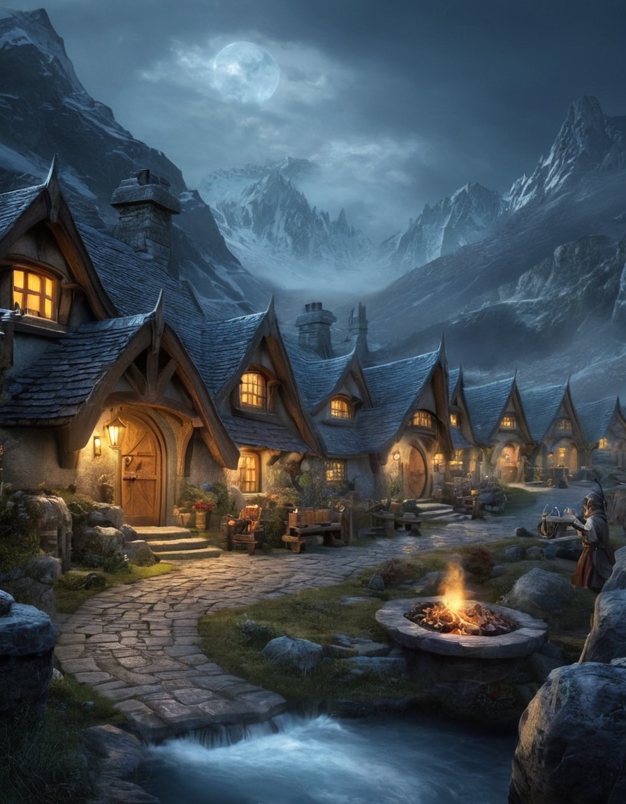 the hobbit, j.r.r. tolkien, dwarves, misty mountains, music, fantasy, bilbo baggins, books