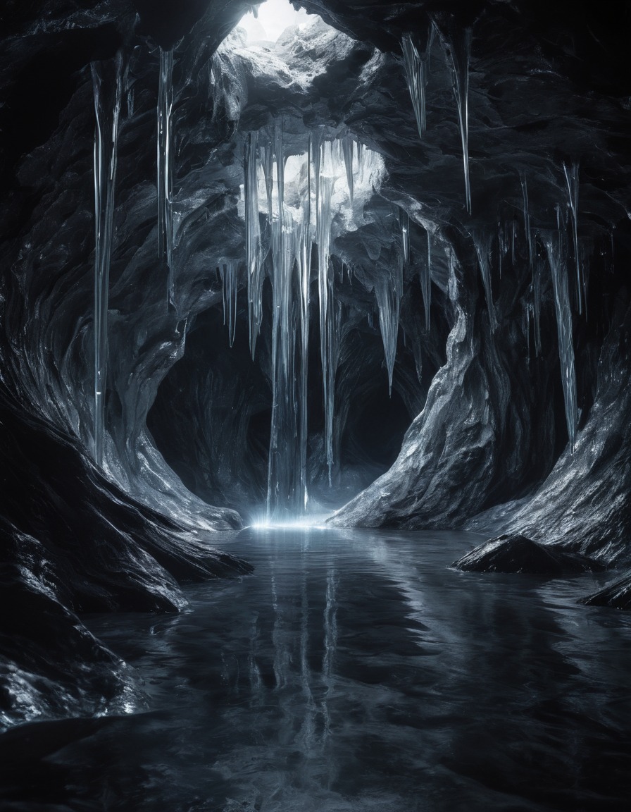 mystical, silver river, crystal cavern, water element, natural beauty, mysterious location