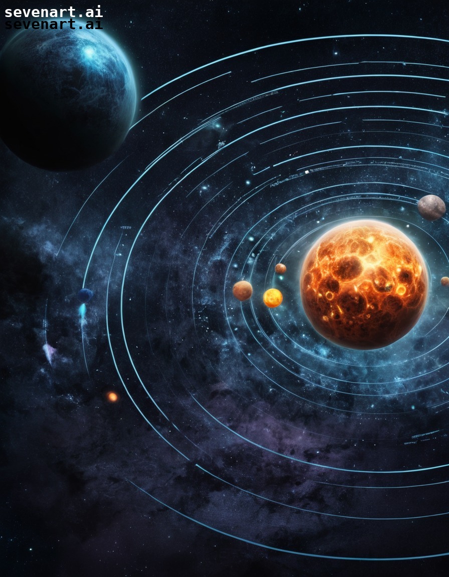 fantasy, celestial map, planets, black holes, science fiction, space, stars