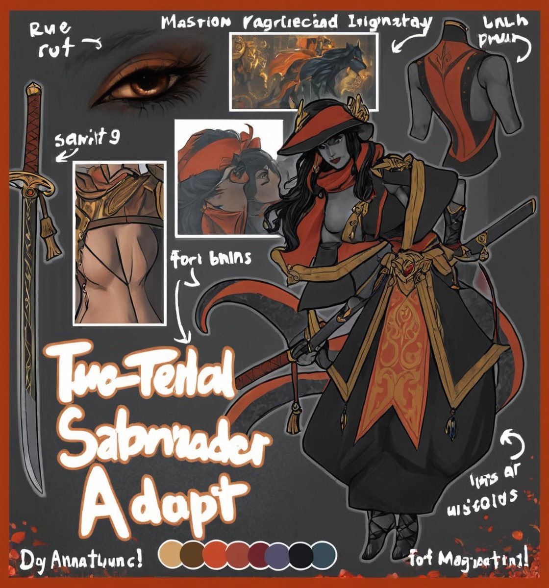 characterdesign, adoptable, warrior, adoptablesopen, fantasycharacter, dnd, adoptableauction, humanoid, characterconcept, referencesheet, adopt, anthro, character, design, dungeonsanddragons, lizard, lizardgirl, monster, monstergirl, original, pirate, refsheet, salamander, scaly, tail, tails, kemonomimi, hunnibunni