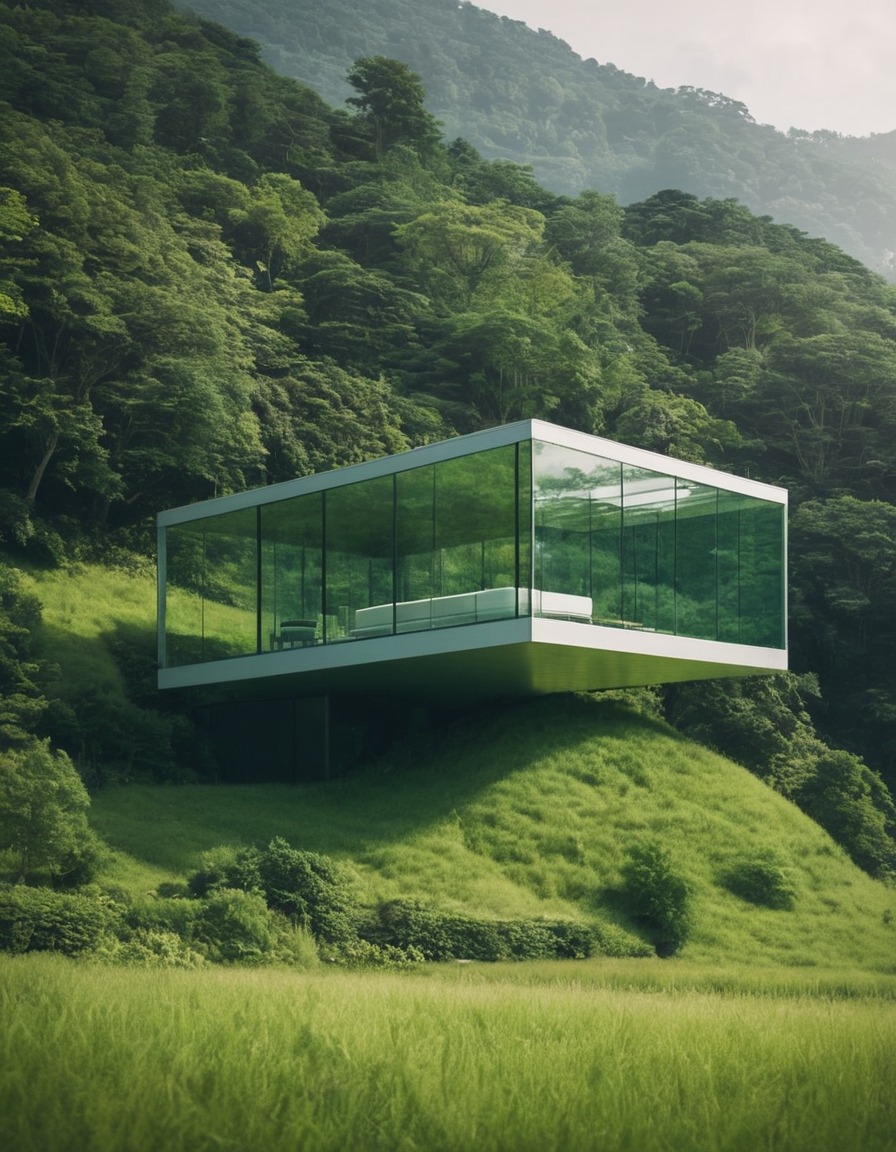 architecture, modern, sleek, minimalistic, nature