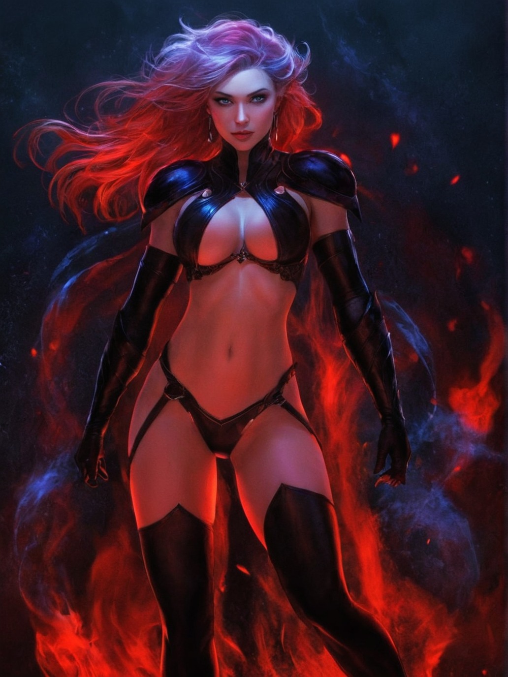 goblin queen, madeline pryor, jean grey, x-men, art, purple, sexy, horror, aesthetic