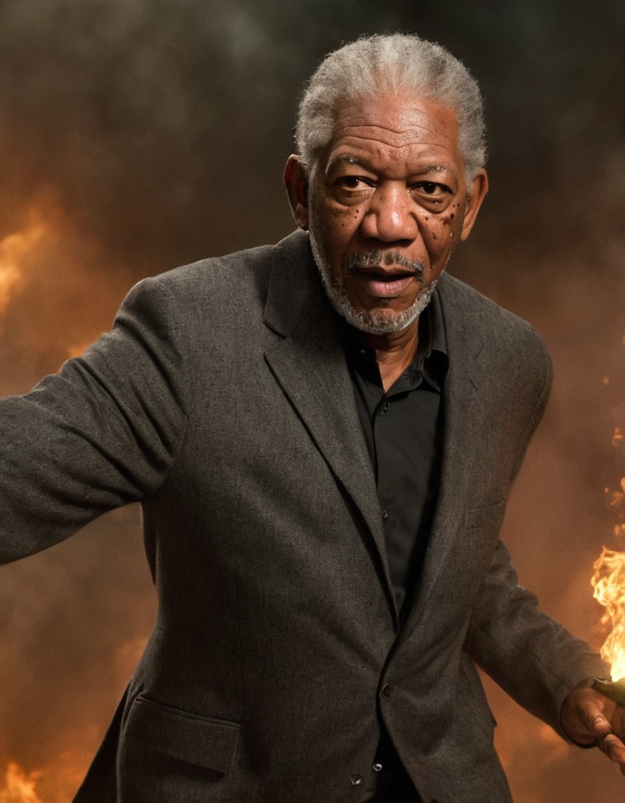 morgan freeman, zombie, hollywood actor, celebrity, fictional character, undead, fight scene