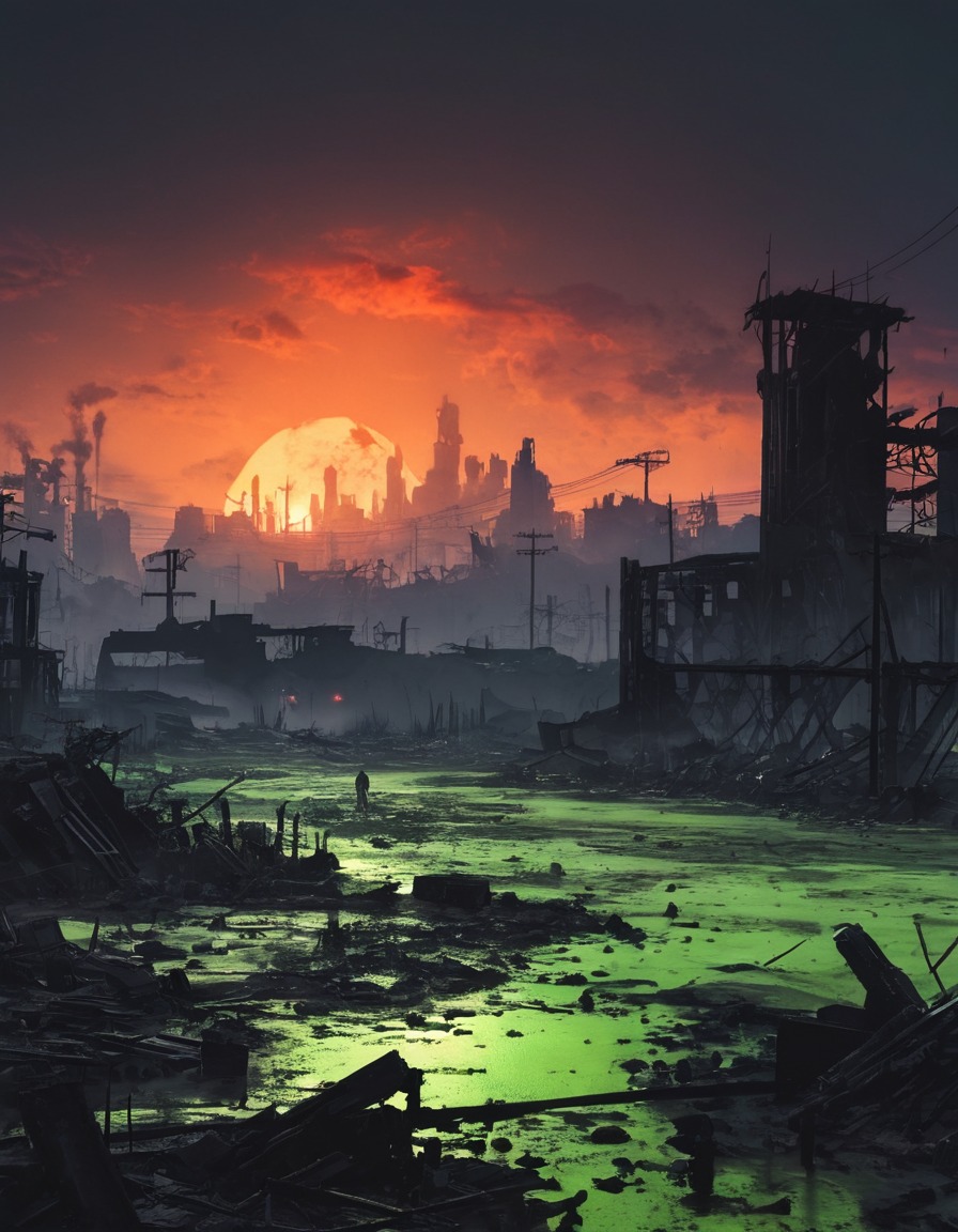 apocalyptic, ruined, cityscape, toxic, fallout, games, tv shows, amazon prime