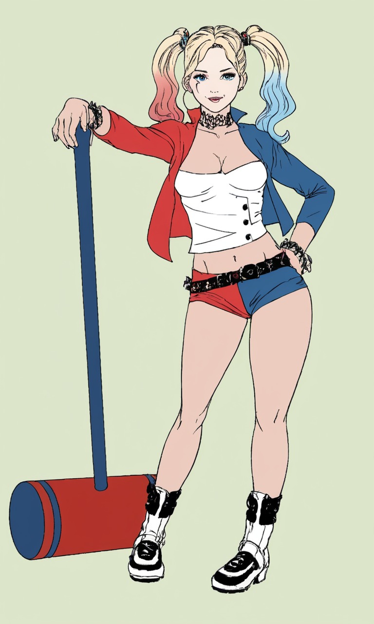 coloredlineart, harleyquinn, suicidesquad, dceu, claret821021