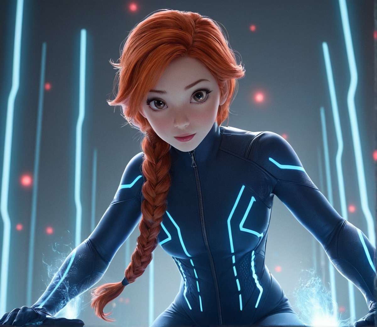 fanart, disney, tron, annafrozen, annaarendelle