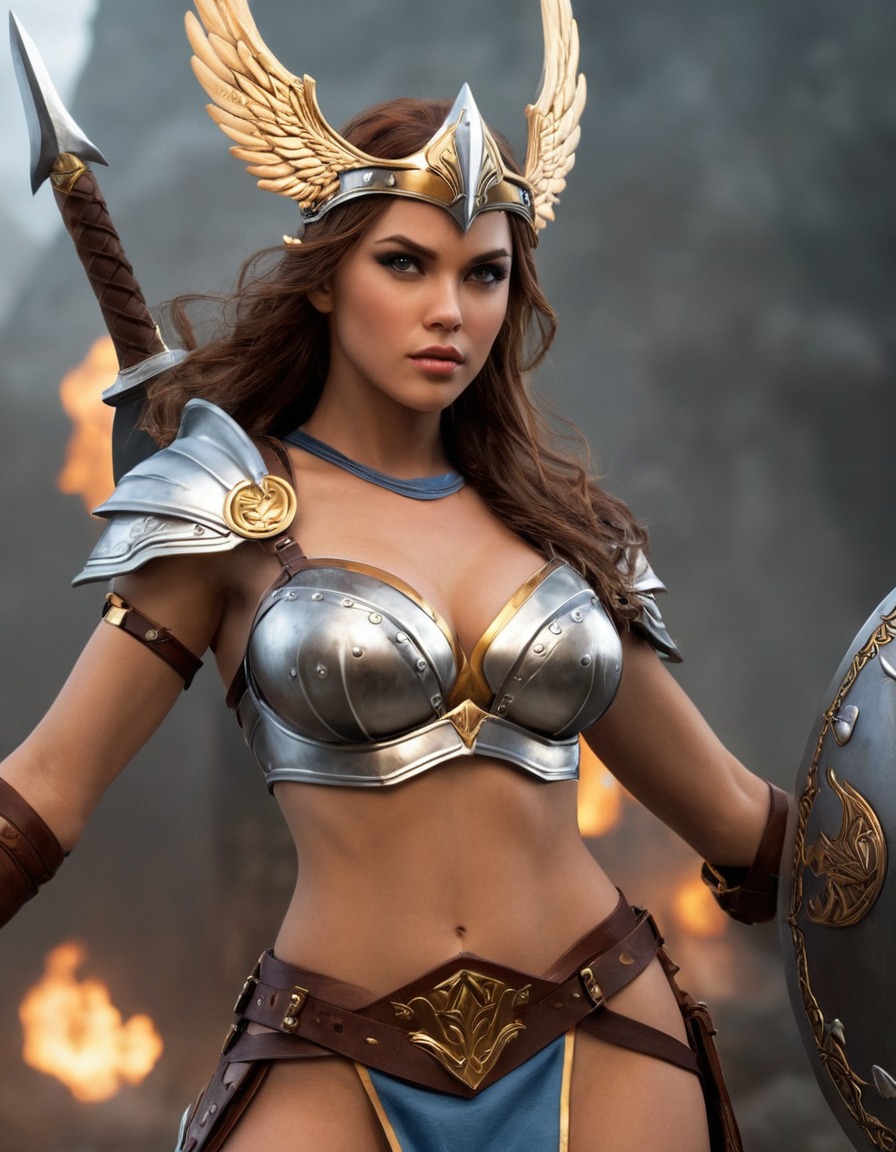 valkyrie, warrior maiden, beautiful, deadly, combat skills, norse mythology