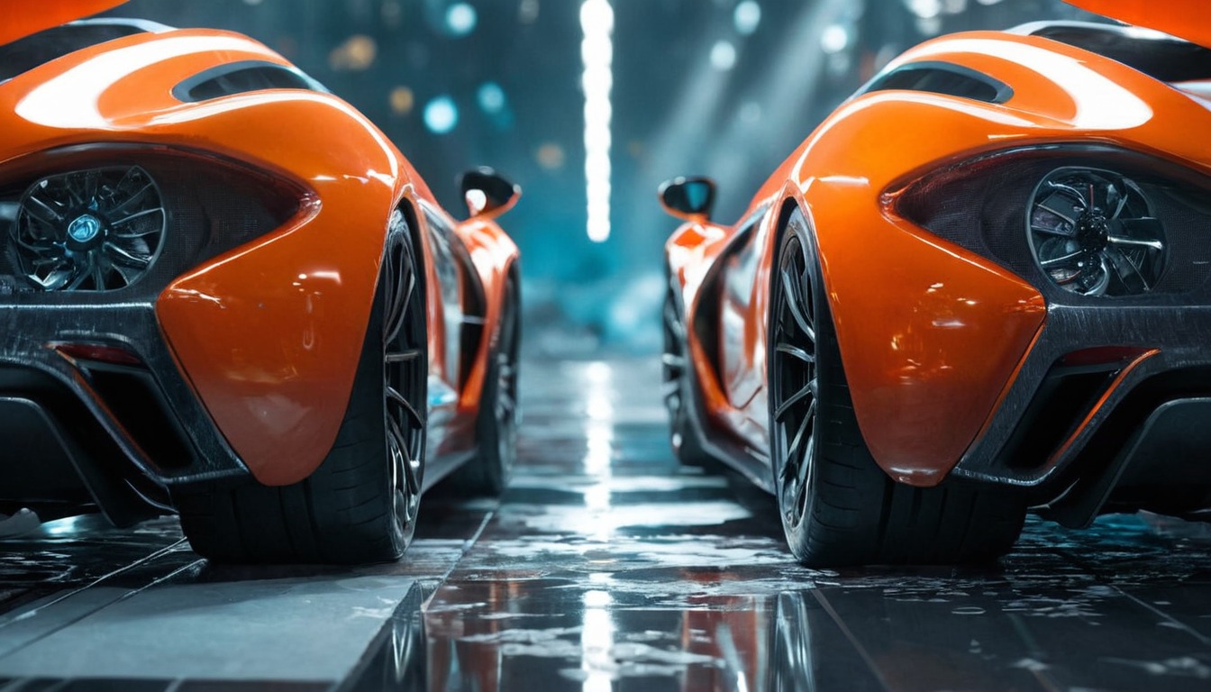 automobile, automotive, british, closeup, digitalart, hypercar, mclaren, mechanical, photorealism, supercar, unitedkingdom, vehicle, wallpaper, expensivecar, premiumdownload, 4kwallpaper, mclaren_p1, midjourney, synthography, taliusdesigns, p1_showdown, carassembly