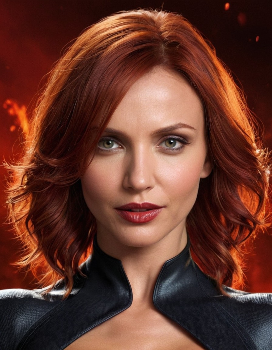 black widow, marvel character, superhero, action movie, cameron diaz, actress, hollywood