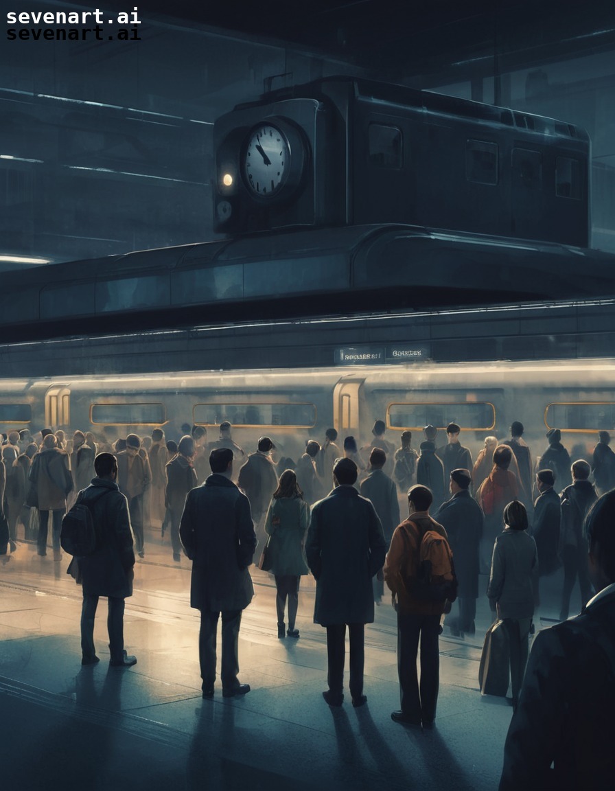 urban, commuters, train station, rush hour, cityscape, modern city, city