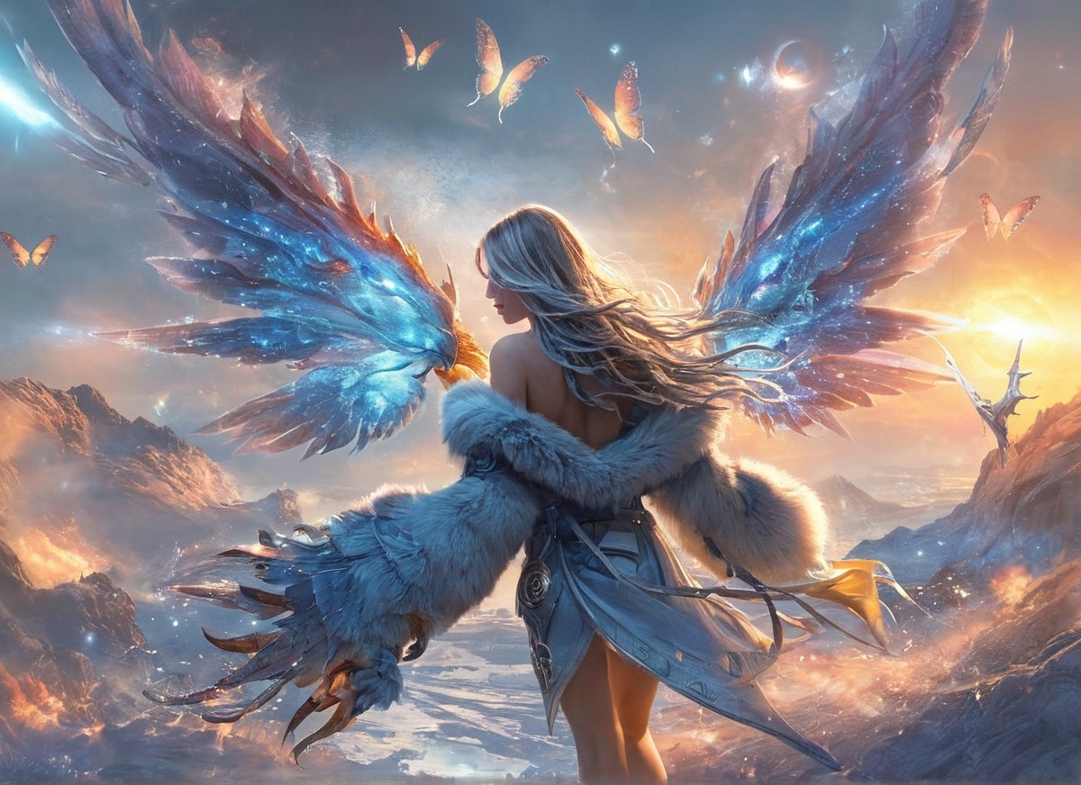 beauty, magic, fantasyart, angel, fairy, butterflies, digitalart, portrait, wallpaper, sky, flying, beautiful, butterfly, butterflygirl, colorful, fantasy, fantasycharacter, fantasyillustration, iridescence, fairytailfanart