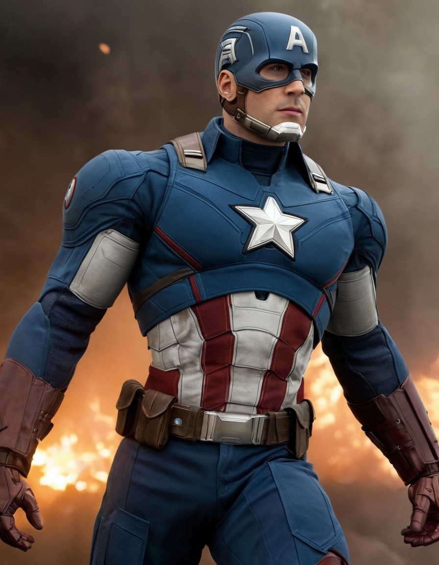 captain america, robot, superhero, marvel, steve rogers