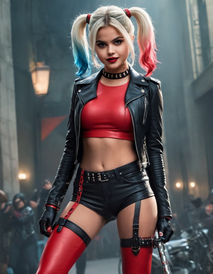 selena gomez, harley quinn, actress, dc comics, superhero, action, cosplay