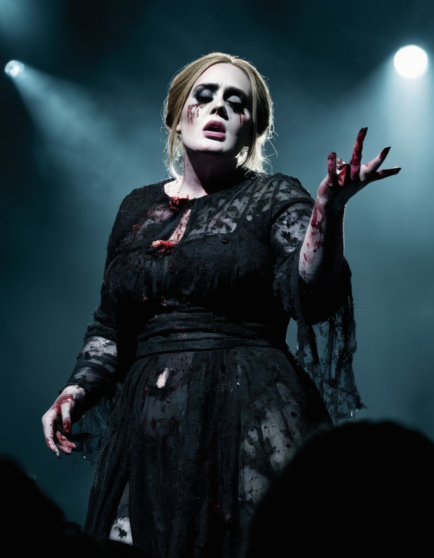 adele, zombie, performance, concert, celebrities